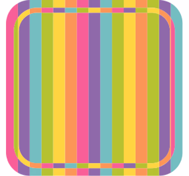 Vibrant farverigt mønster øl coaster - TenStickers