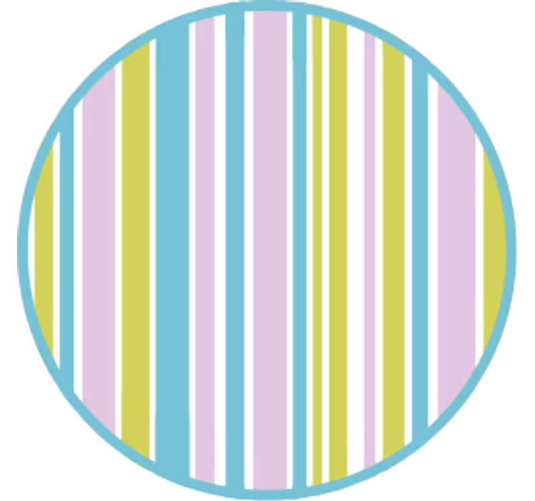Coaster farverig stribet cirkel - TenStickers