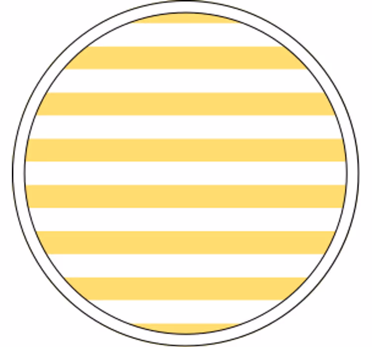 Coaster med stribet gul mønster - TenStickers