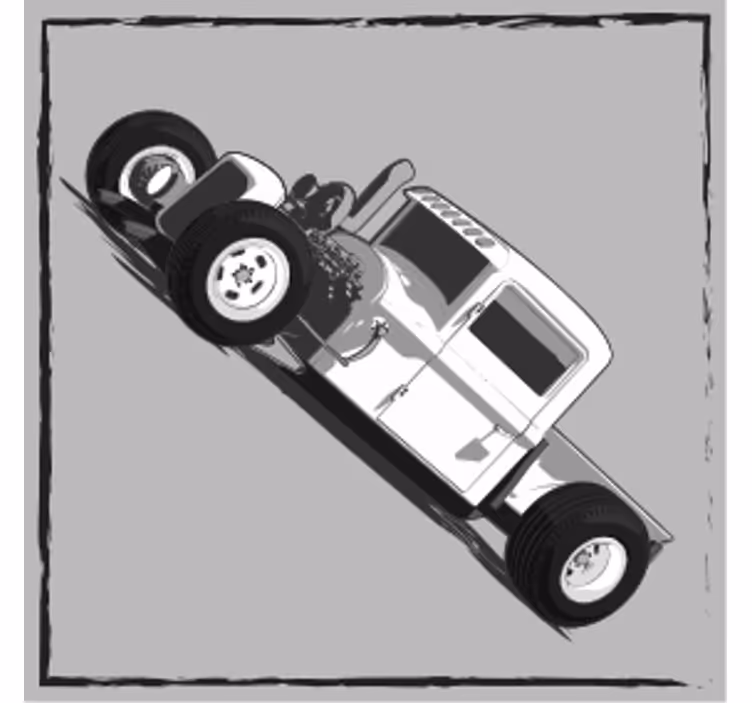 Skør coaster tidløs hot rod afbildning - TenStickers