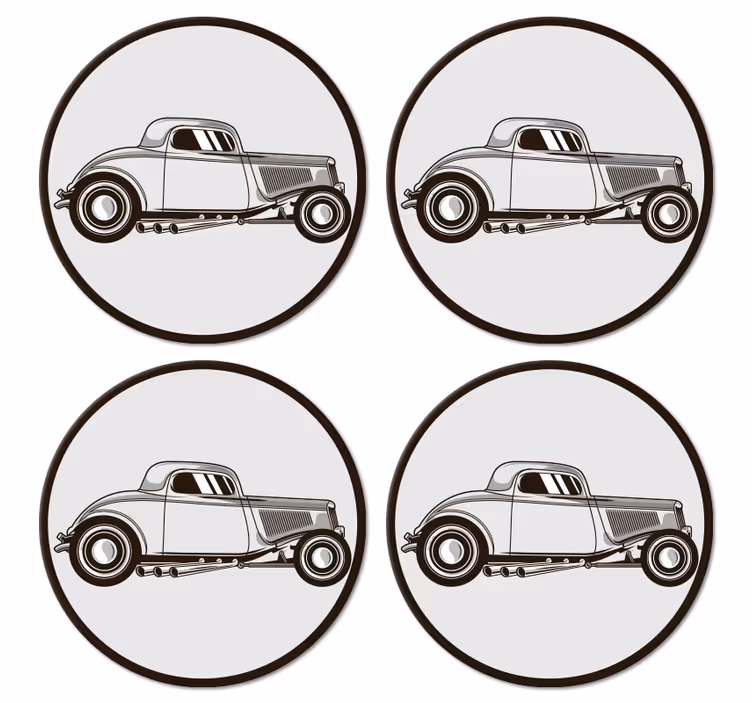 Skør coaster klassisk bilsilhuet - TenStickers