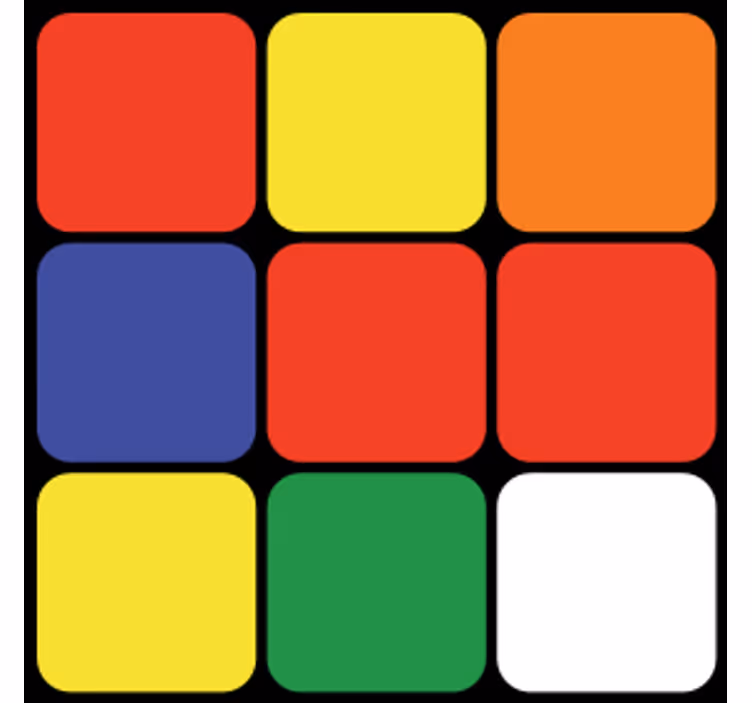 Skør coaster farverigt firkantet arrangement - TenStickers