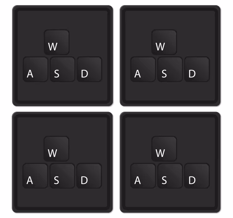Tastatur knapper mono-farve nørd underholdere - TenStickers