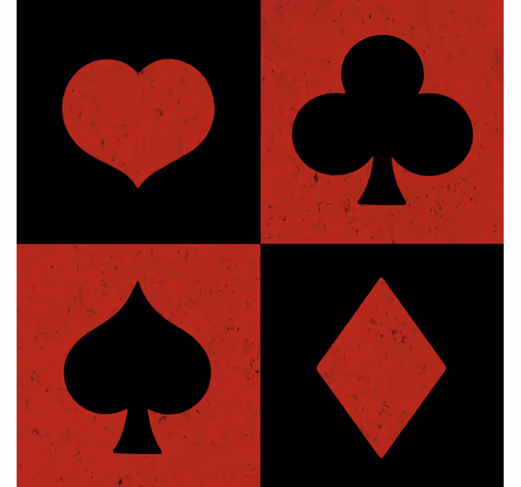 Retro poker røde og sorte nørder underholdere - TenStickers