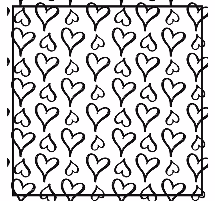 Moderne coaster med hjerte mønster motiv - TenStickers
