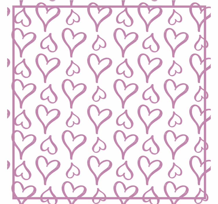 Hjerter mønstret print moderne coaster - TenStickers