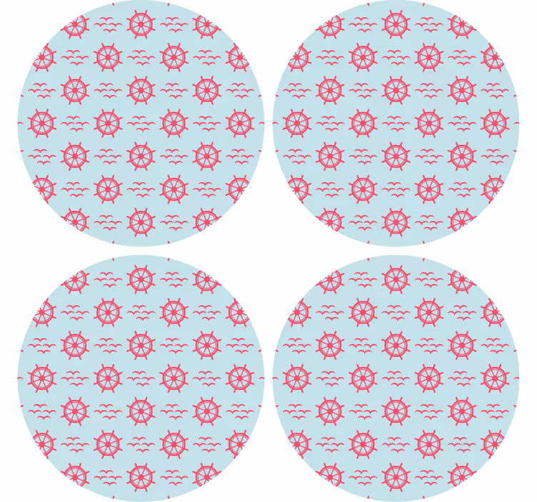Skør coaster med nautisk hjul mønster - TenStickers