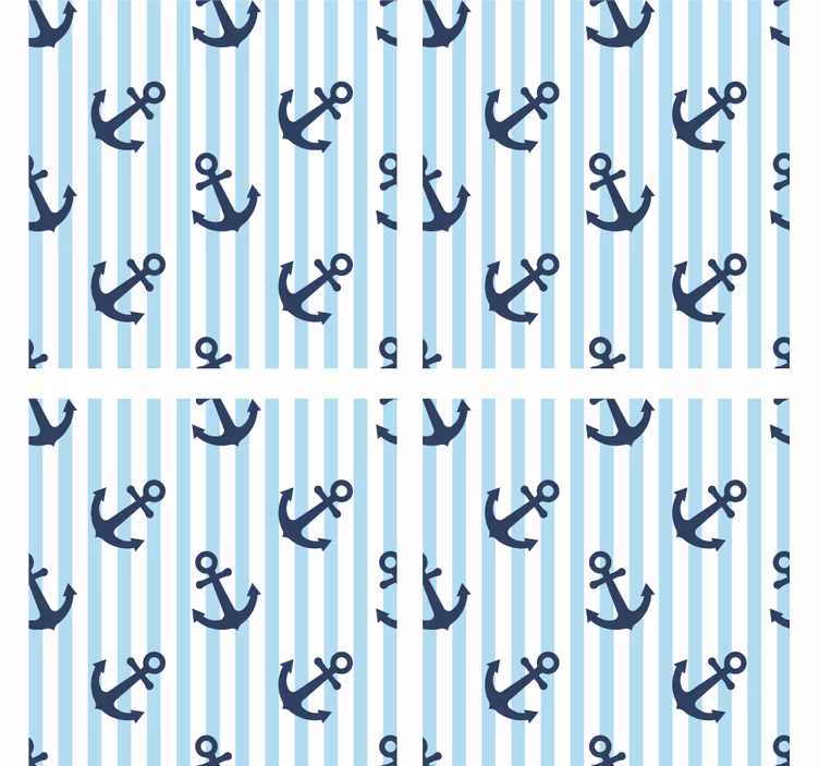 Marineblå lodrette striber mønster coaster - TenStickers