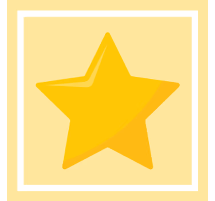 Moderne coaster i kraftig gul stjerneshape - TenStickers