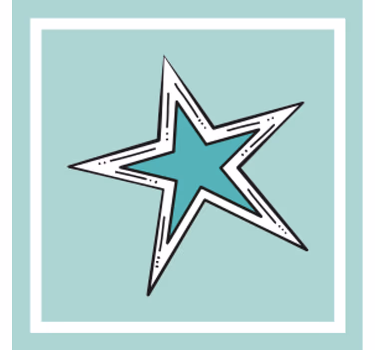 Stjerne grafisk accent øl coaster - TenStickers