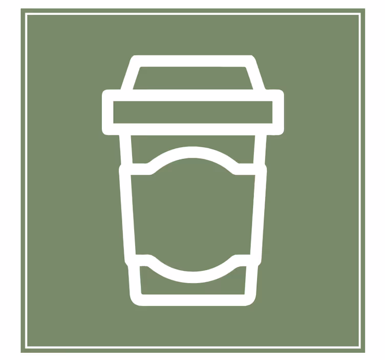 Fantastisk kaffekop piktogram moderne rutschebane - TenStickers