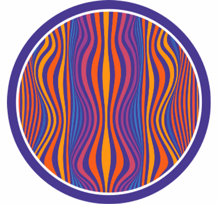 Vibrant wavy pattern coaster - TenStickers