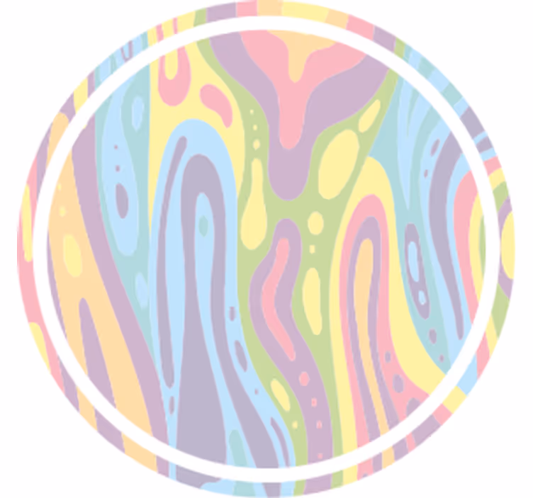 Coaster med bølget pastelmønster - TenStickers
