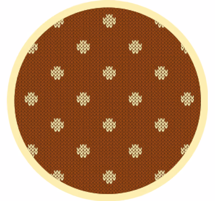 Polka dot strikket mønster tekstur coaster - TenStickers