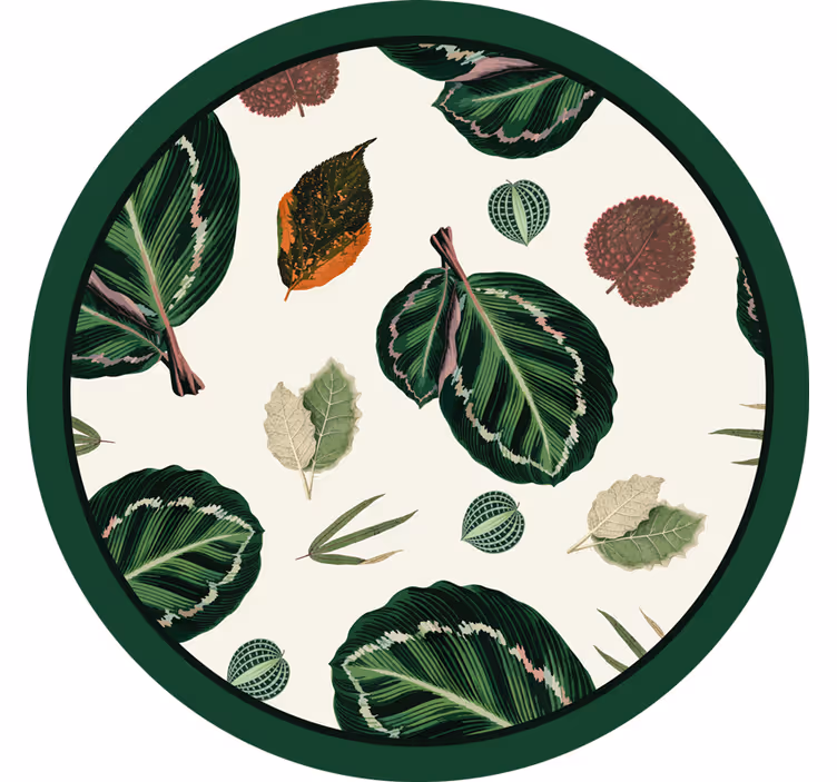 Coaster med bladmønster motiv - TenStickers