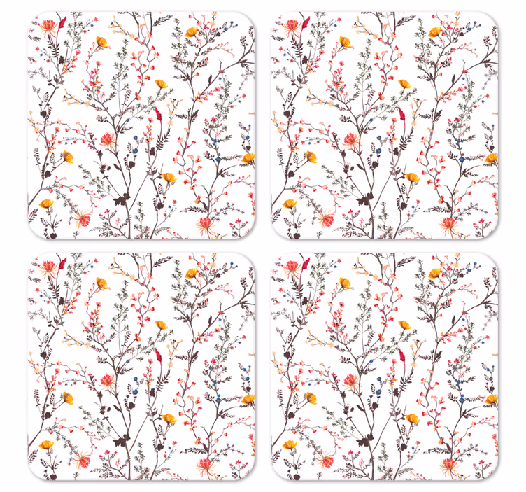 Moderne coaster med botanisk motiv og fugle - TenStickers