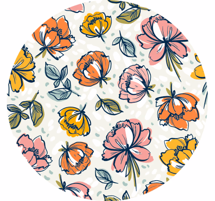 Moderne coaster med botanisk print stil - TenStickers