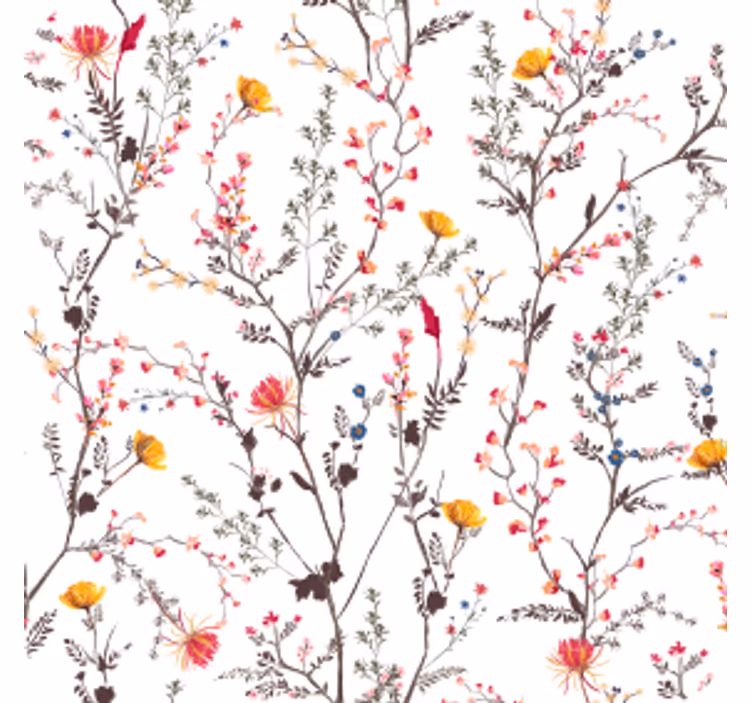 Coaster med blomstergren mønster - TenStickers