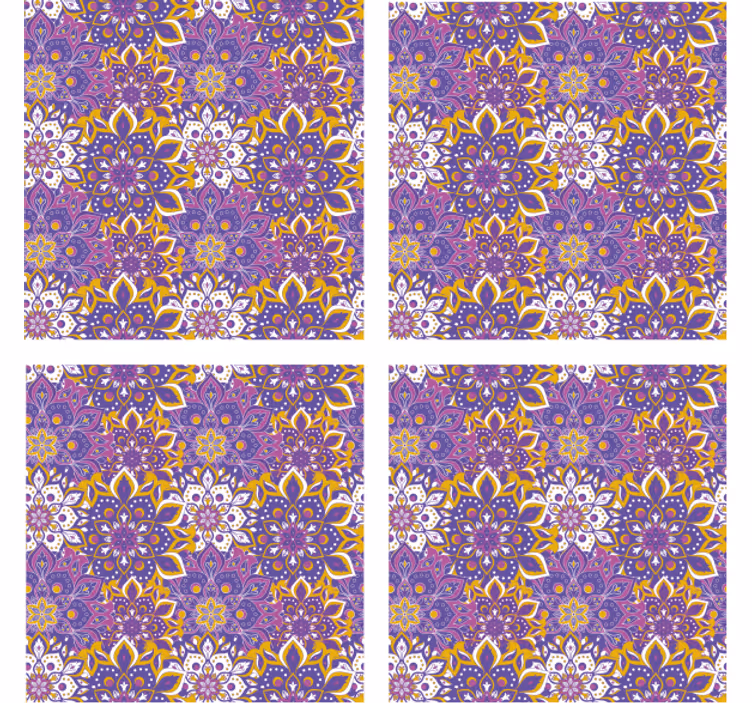 Coaster med detaljeret botanisk element - TenStickers