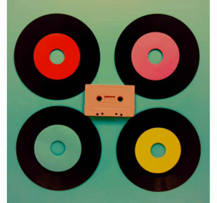 Freaky diskotek vinylplade nørd coaster - TenStickers
