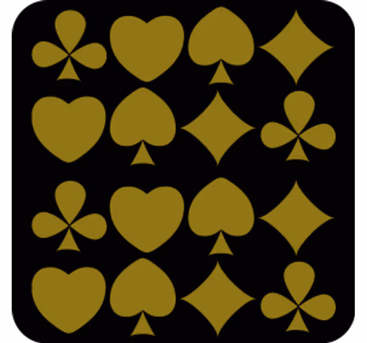 Coaster med geometriske former mønster - TenStickers