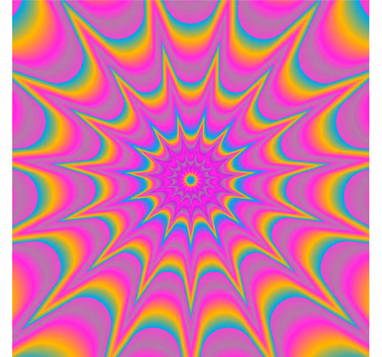 Skør coaster med livligt spiral mønster - TenStickers