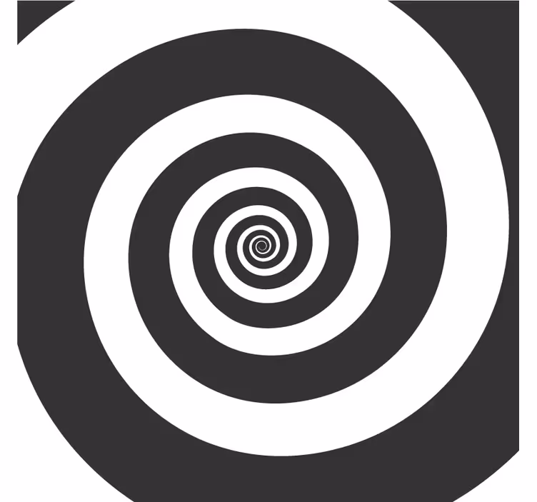 Coaster spiral mønster kontrast - TenStickers