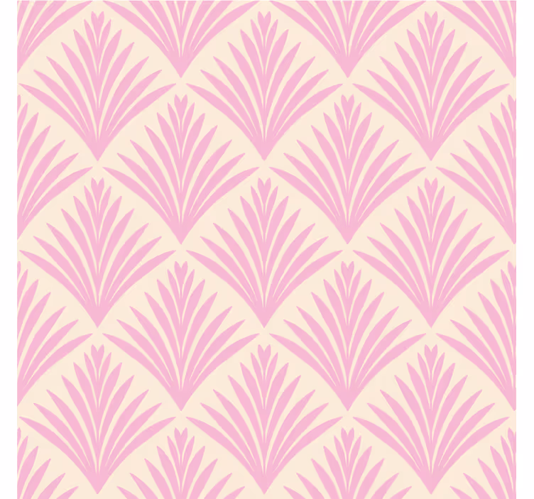 Coaster pale pink blad mønster - TenStickers
