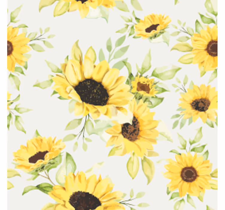 Skør coaster med solsikke blomsterdesign - TenStickers