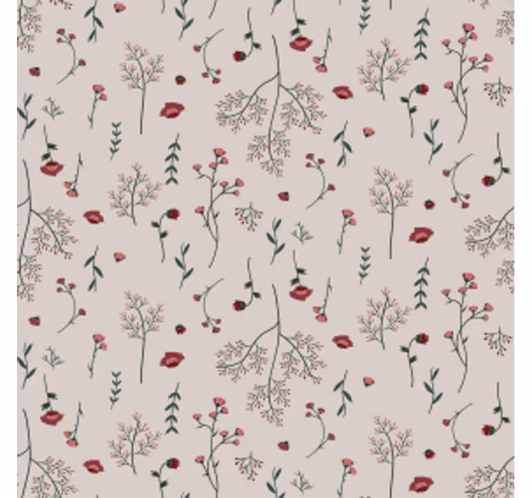 Coaster med botanisk print baggrund - TenStickers