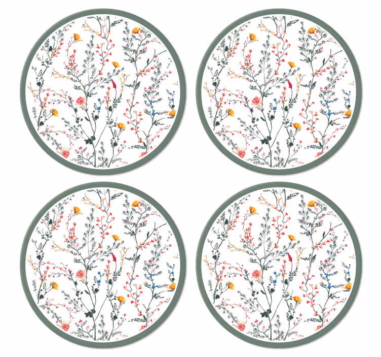 Tynde minimalistiske haveblomster moderne rutschebane - TenStickers
