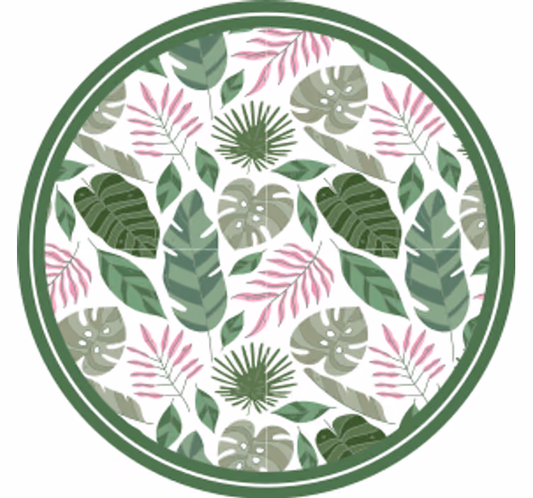 Tropical leaf design øl coaster - TenStickers