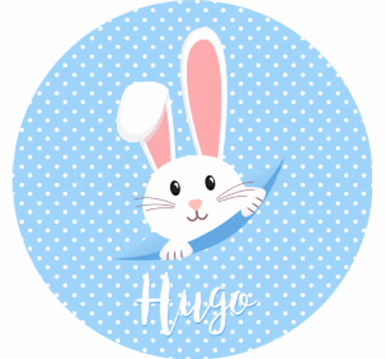 Bryllup coaster med sødt kanin design - TenStickers