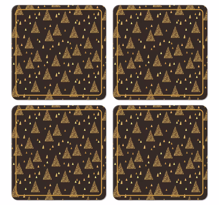 Elegant gylden juletræs -rutschebane - TenStickers