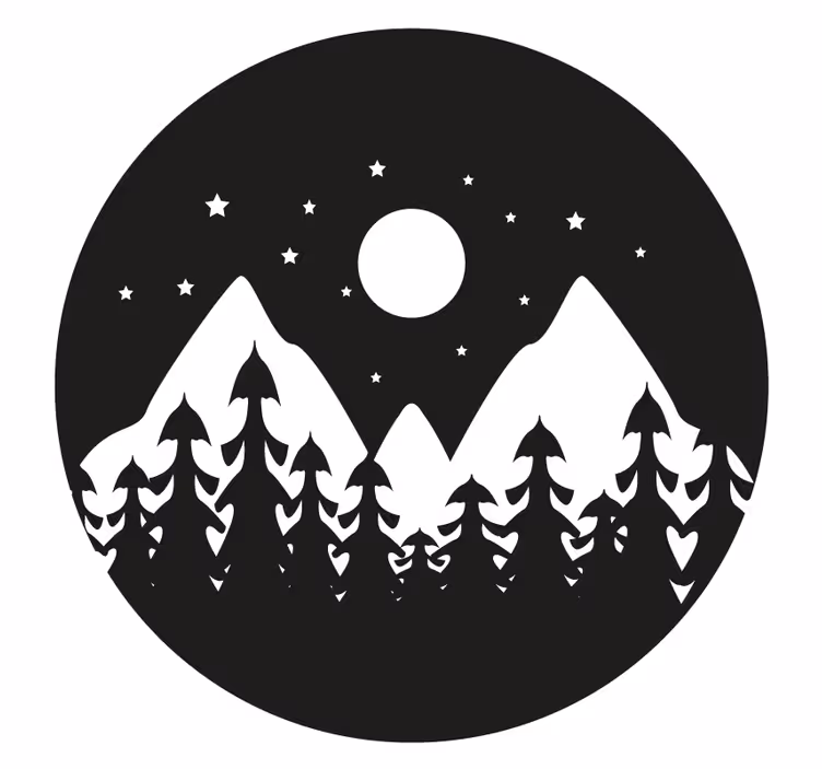 Coaster bjergnat landskab - TenStickers