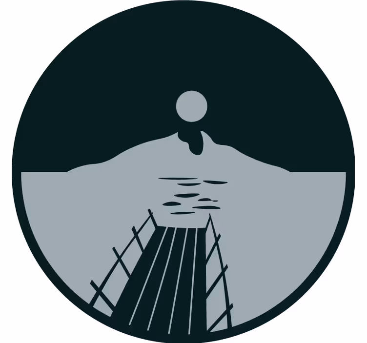 Øl coaster solnedgang over vand - TenStickers