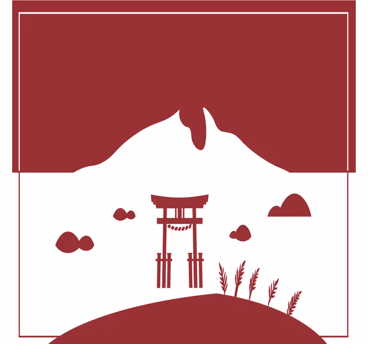 Skør coaster med bjerg torii port - TenStickers