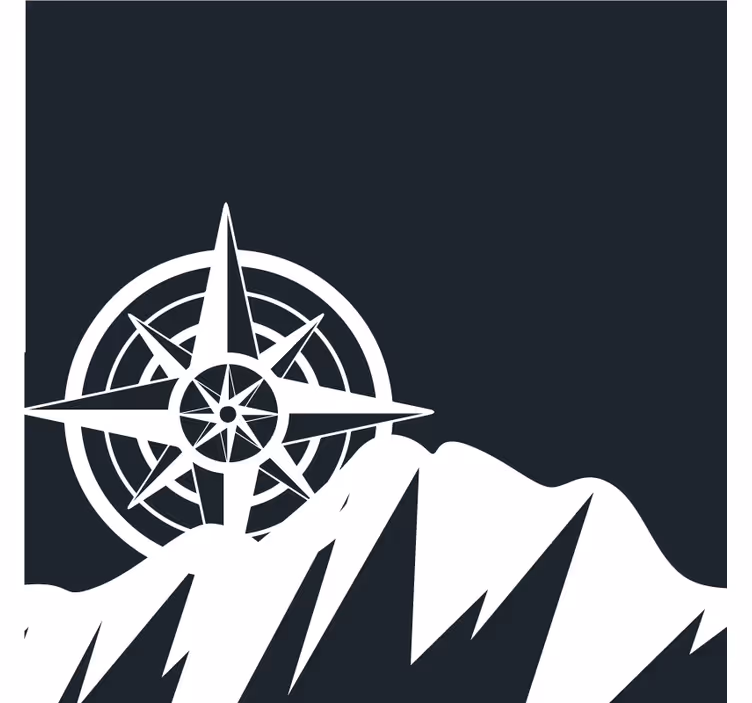 Skør coaster navigationskompas toppe - TenStickers