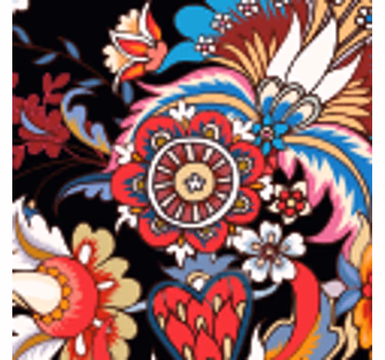Coaster lively floral composition blomsterdesign - TenStickers