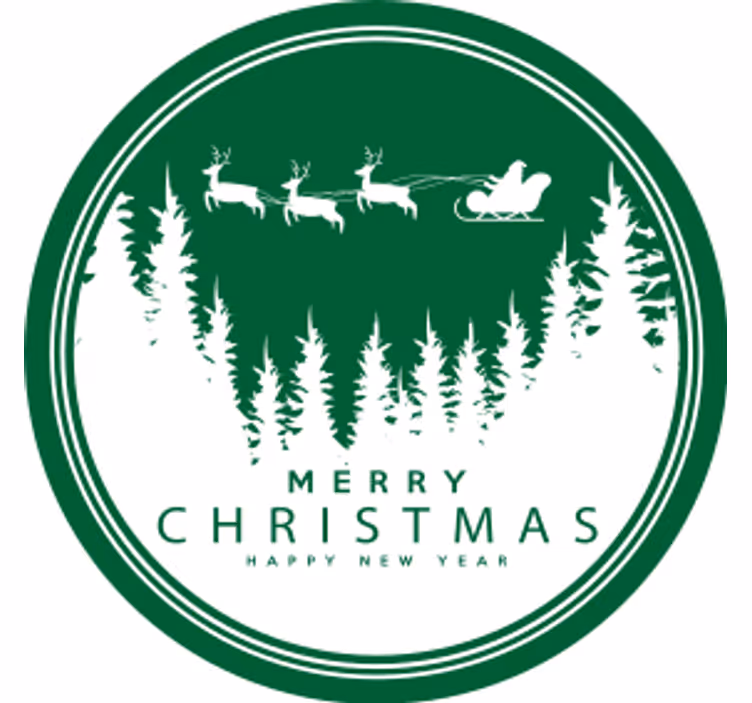 God jul med julecoaster i kulisse - TenStickers