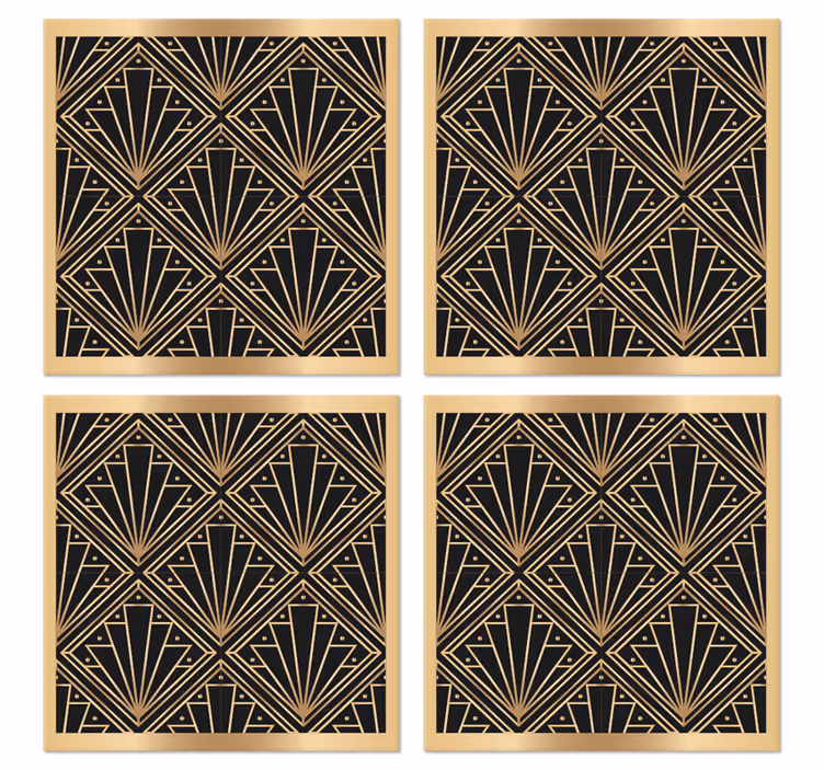 Rhomboid "art deco" mønster moderne coaster - TenStickers
