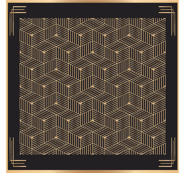 Coaster med geometrisk bladmotiv - TenStickers