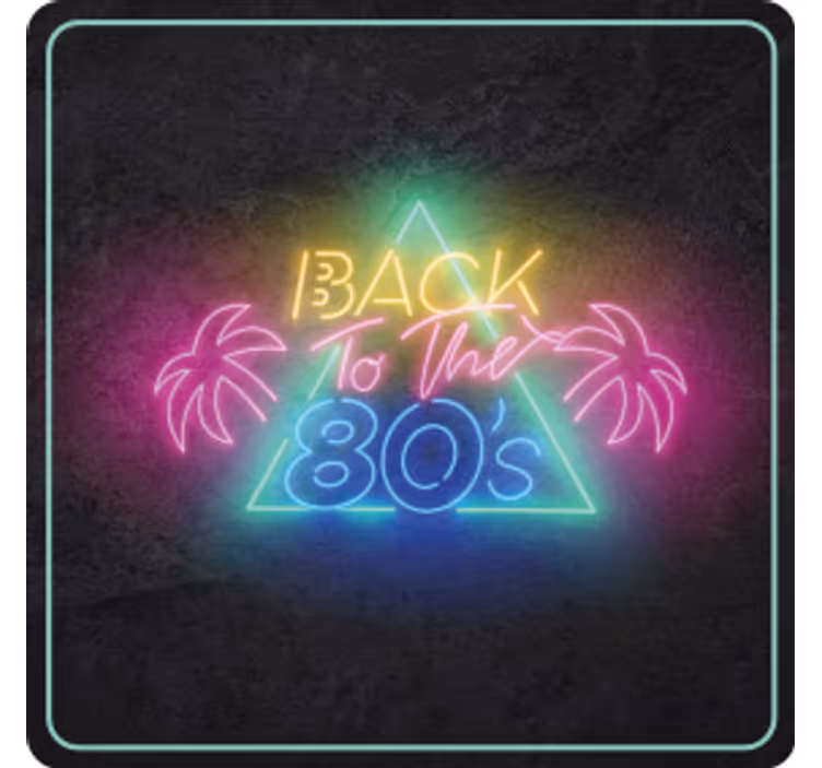 Neon 80'er retro vintage coaster - TenStickers