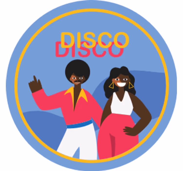 Skør coaster disco dansefest - TenStickers