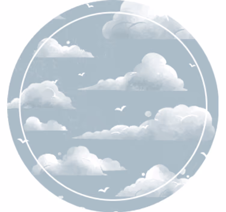 Coaster med mønster af overskyet himmel - TenStickers