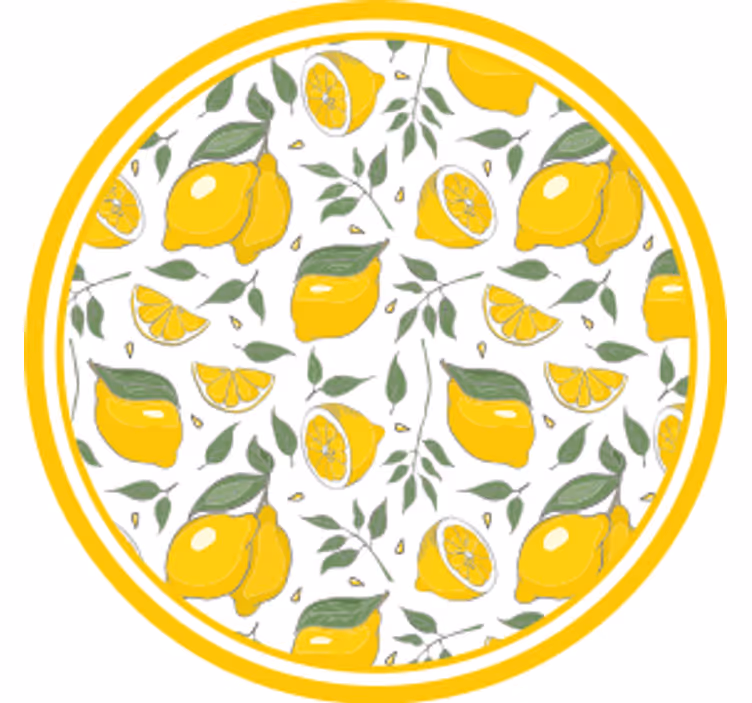 Coaster med citronmønster elementer - TenStickers