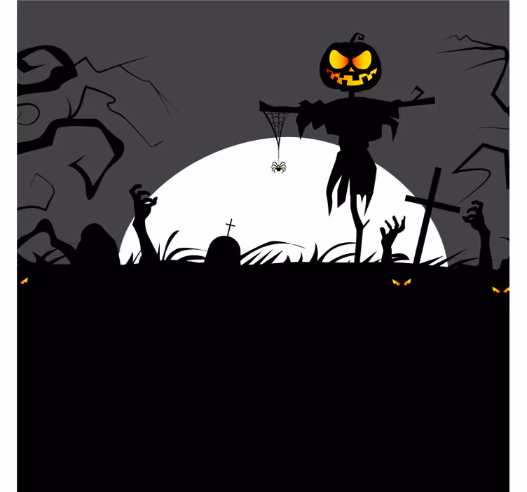 Halloween coaster skæbnefigur med græskar - TenStickers
