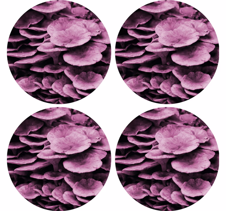 Coaster med tekstureret blomstermønster - TenStickers
