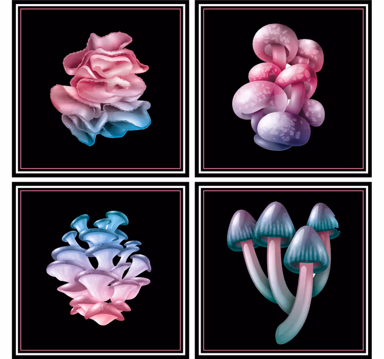 Moderne coaster med bløde blomsterformer - TenStickers