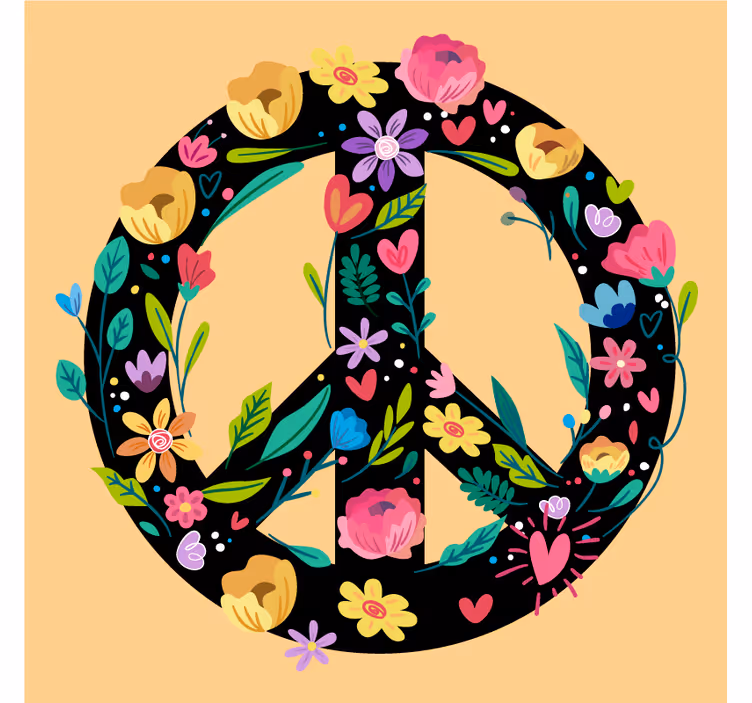 Botanisk ro symbol tekst coaster - TenStickers